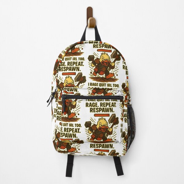 Item preview, Rage Repeat Respawn Duck Barbarian Gamer Design designed and sold by TeeTimeTreasure.