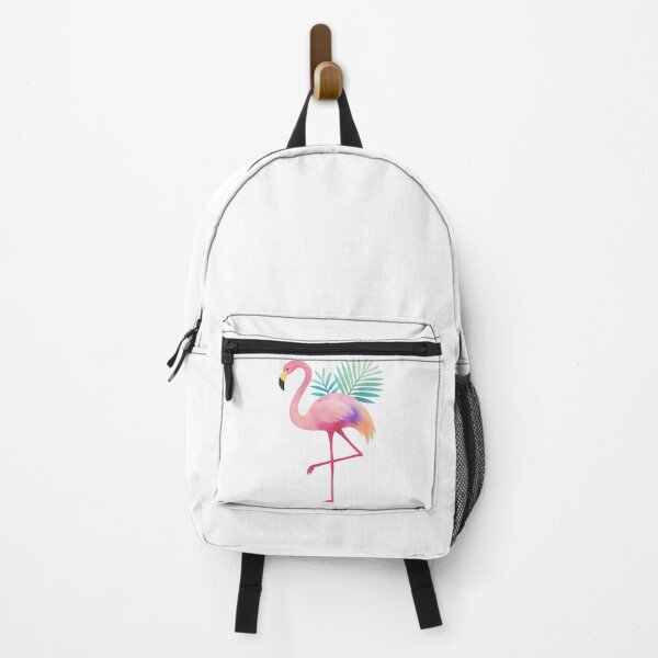 Item preview, Watercolor Flamingo with Tropical Leaves designed and sold by ArtfulWeave.