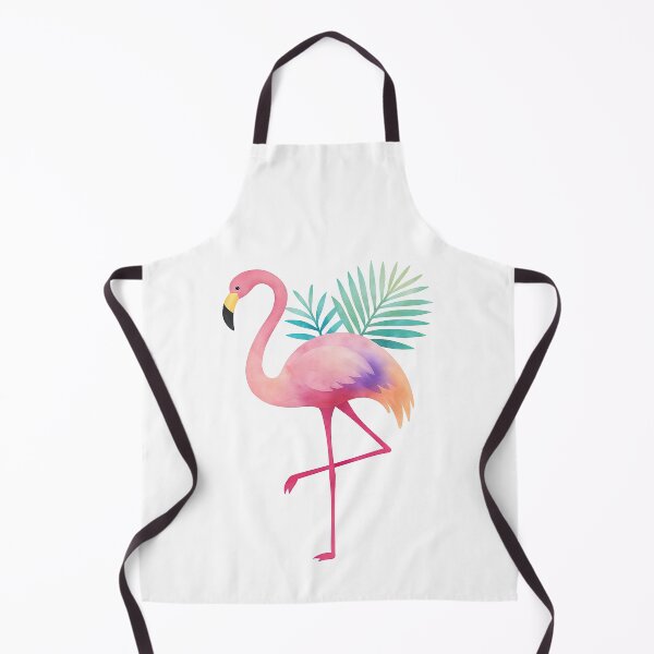 Item preview, Watercolor Flamingo with Tropical Leaves designed and sold by ArtfulWeave.