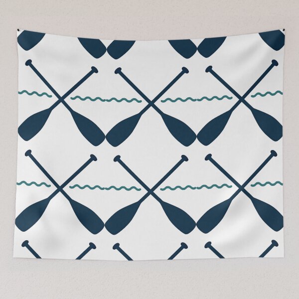 Item preview, Minimalist Paddles and Waves Icon designed and sold by ArtfulWeave.