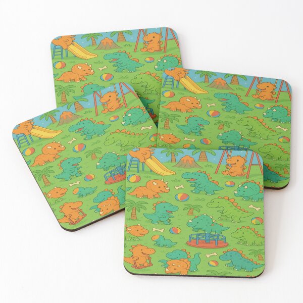 Item preview, Dinosaur Playground Fun Pattern designed and sold by Furbulous Faces.