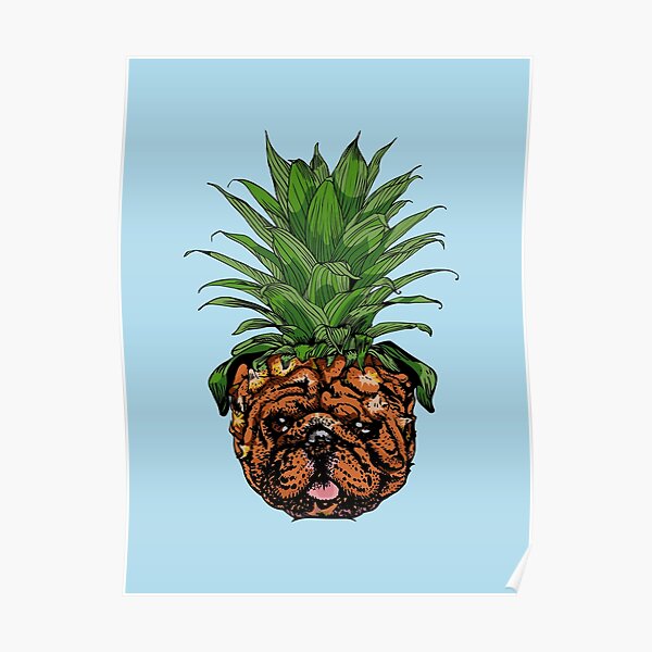 Poster Pina Bulldog Ingles Acuarela De Huebucket Redbubble