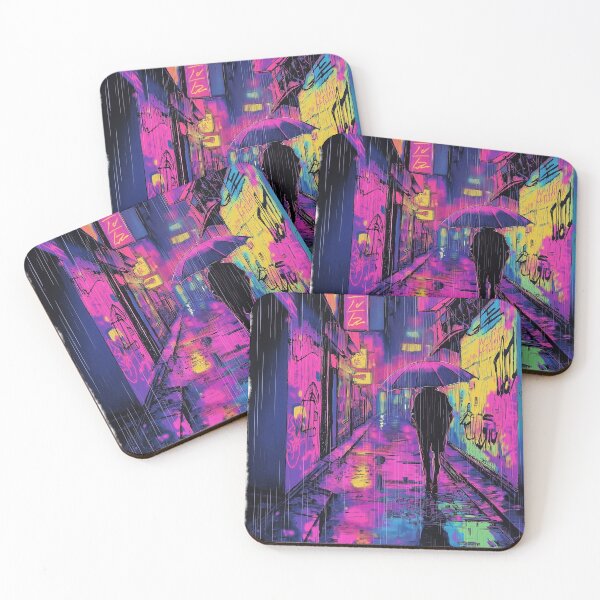Item preview, Urban Reflections Rain and Colored Light designed and sold by MidArtForge.