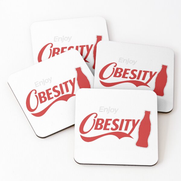 Item preview, Enjoy Obesity – Bold parody about soda addiction and overconsumption designed and sold by Kaabechoise01.