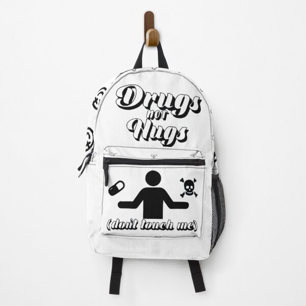 Item preview, Drugs Not Hugs Dont Touch Me funny Sayings Quote Street, Sarcastic Humor black white designed and sold by SomniferumWars.