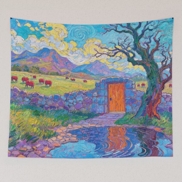Item preview, Bellever Tor(watercolour + AI) designed and sold by artsmeow.
