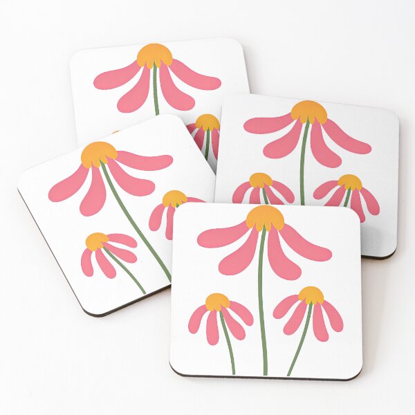 Item preview, Pink Coneflower Trio Illustration designed and sold by ArtfulWeave.