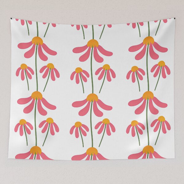 Item preview, Pink Coneflower Trio Illustration designed and sold by ArtfulWeave.