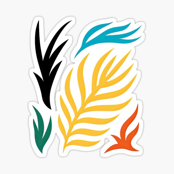 Item preview, Colorful Tropical Leaves Graphic designed and sold by ArtfulWeave.