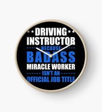 Driving School Teacher Superhero Gift Clock