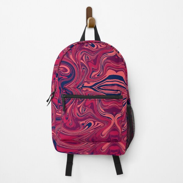 Item preview, Red & Navy Fluid Swirl – Bold Retro Pattern designed and sold by kandaxkaewkan.
