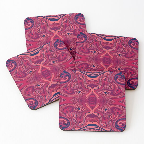 Item preview, Red & Navy Fluid Swirl – Bold Retro Pattern designed and sold by kandaxkaewkan.