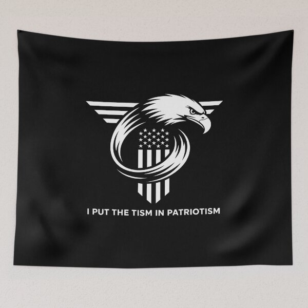 Item preview, I Put The Tism in Patriotism - A perfect gift for autistic individuals who proudly embrace both their identity and patriotism. designed and sold by ZyziowskyArt.