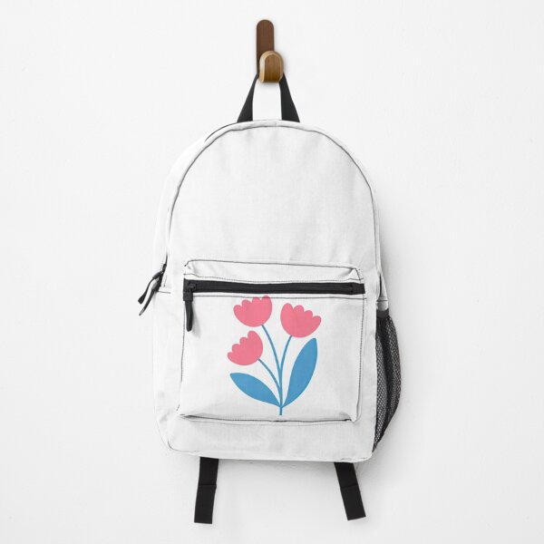 Item preview, Simple Pink Tulip Trio with Blue Leaves designed and sold by ArtfulWeave.