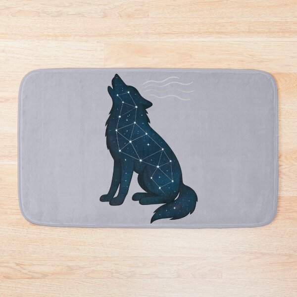 Item preview, "Celestial Howling Wolf: Cosmic Night Sky Constellation" designed and sold by MugLifeCo.