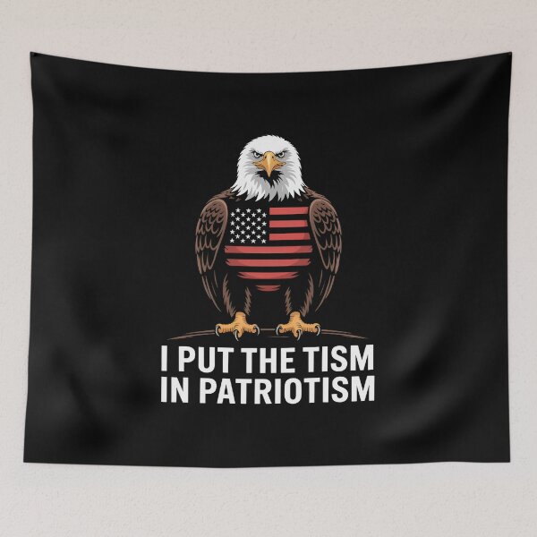 Item preview, I Put The Tism in Patriotism - A perfect gift for autistic individuals who proudly embrace both their identity and patriotism. designed and sold by ZyziowskyArt.
