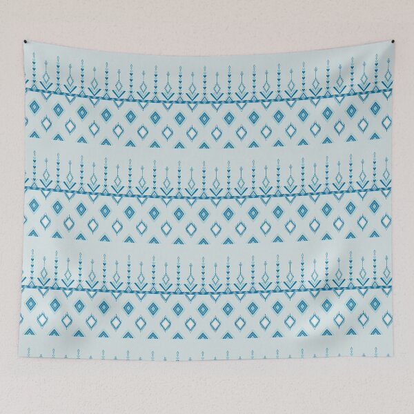 Item preview, Ice Blue Tribal Geometric Print – Boho Ethnic Vibes designed and sold by kandaxkaewkan.
