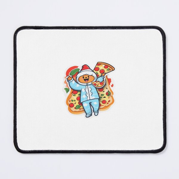 Item preview, Dol dancing in pajamas with pizza designed and sold by Super-Sticker26.