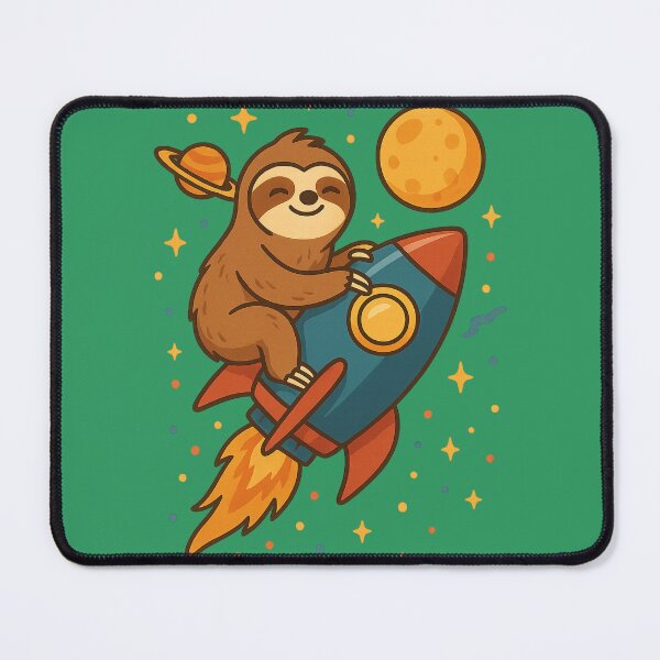 Item preview, Sloth Astronaut Rocket Ride – Cute Space Adventure designed and sold by MugLifeCo.