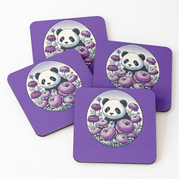 Item preview, Purple Panda Bear Cute and Quirky Vibes designed and sold by FrictionMaxxing.