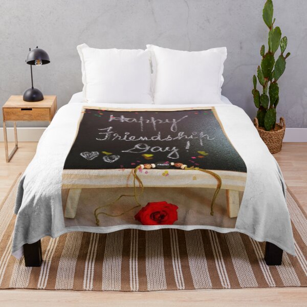 Item preview, Happy friendship day/Handwritten text with chalk on blackboard/chalkboard designed and sold by VeenaNair23.