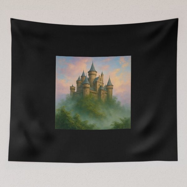Item preview, Mystic Castle Dreamscape – Enchanted Foggy Hill Fantasy designed and sold by Psycho-Crazy.