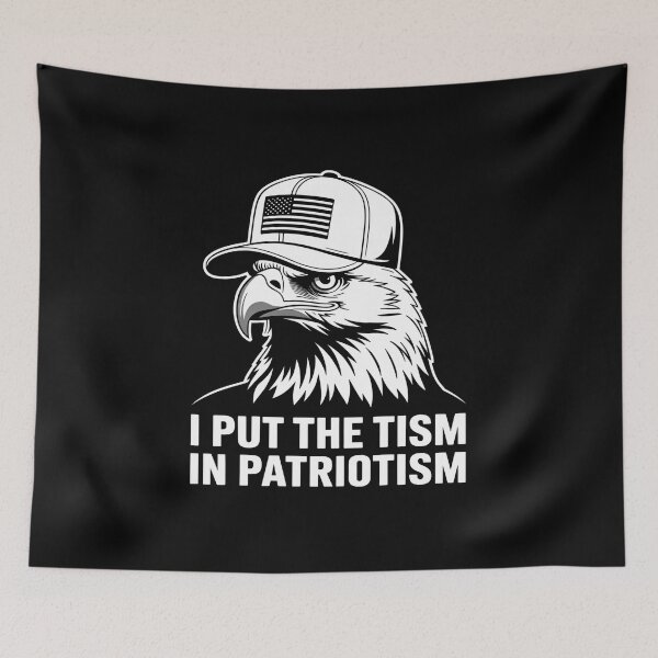 Item preview, I Put The Tism in Patriotism - A perfect gift for autistic individuals who proudly embrace both their identity and patriotism. designed and sold by ZyziowskyArt.