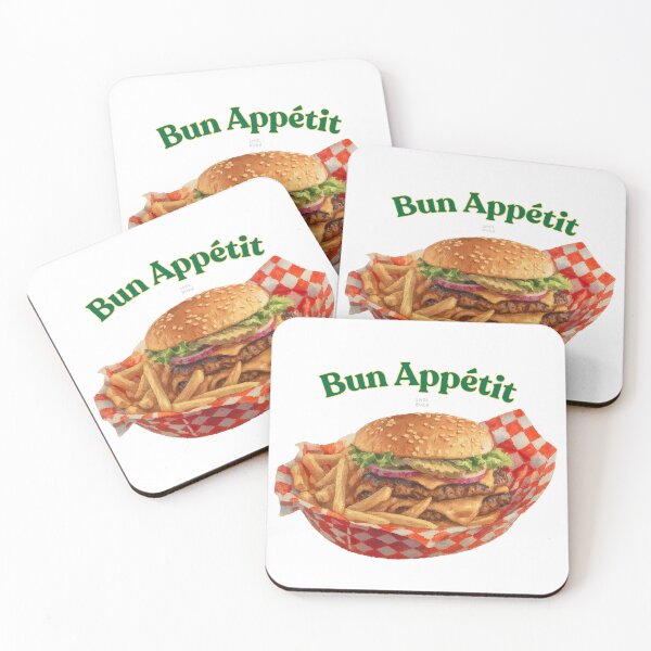Item preview, Bun Appétit – Funny Food Pun Painting for Burger Lovers & Foodies designed and sold by smolburndesign.