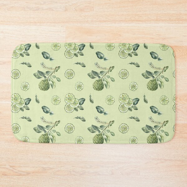 Item preview, Bergamot Fruit and Leaves Pattern on light green designed and sold by Flowersforbear.