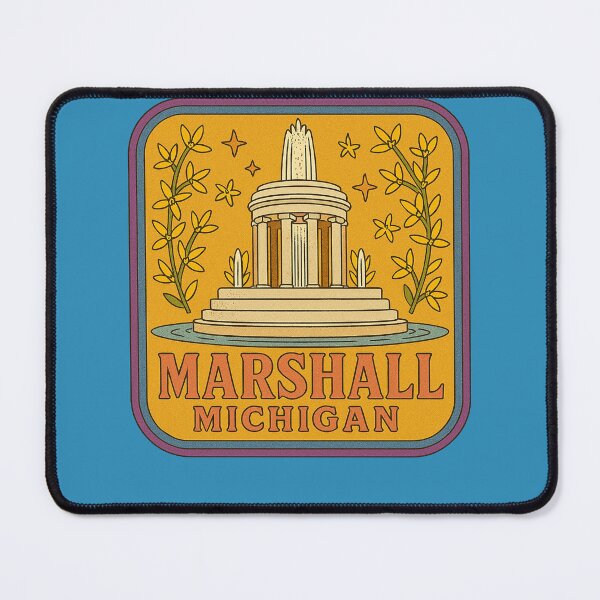 Item preview, Marshall Michigan Fountain Retro Design designed and sold by FrictionMaxxing.