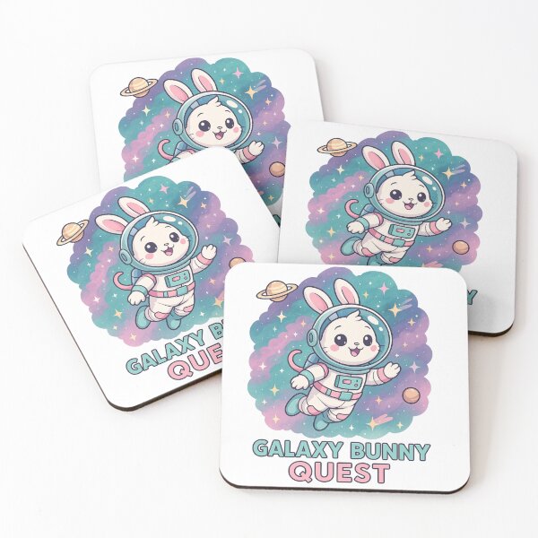 Item preview, Galaxy Bunny Quest – Cute Space Rabbit in Astronaut Suit designed and sold by ParaverseDasia.