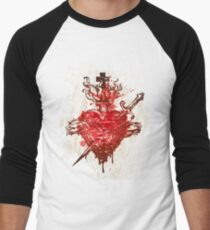 Flaming Heart Of Thorns Men's Baseball ¾ T-Shirt