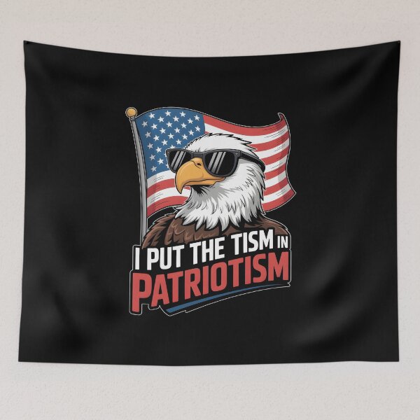 Item preview, I Put The Tism In Patriotism – Autism Spectrum Pride & Patriot Art designed and sold by Stock4U.