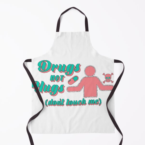 Item preview, Drugs Not Hugs Dont Touch Me funny Sayings Quote Street, Sarcastic Humor green pink sparkle designed and sold by SomniferumWars.