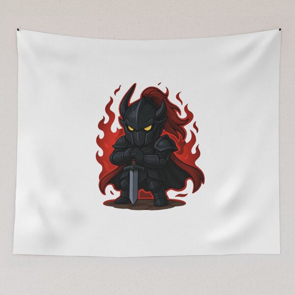 Item preview, Chibi Igris the Bloodred with Purple Aura – Solo Levelling Inspired Art designed and sold by Bingerzz' Marketplace.
