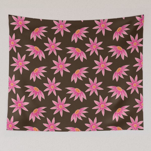 Item preview, Pink and brown daisies designed and sold by Home Cyn Home.