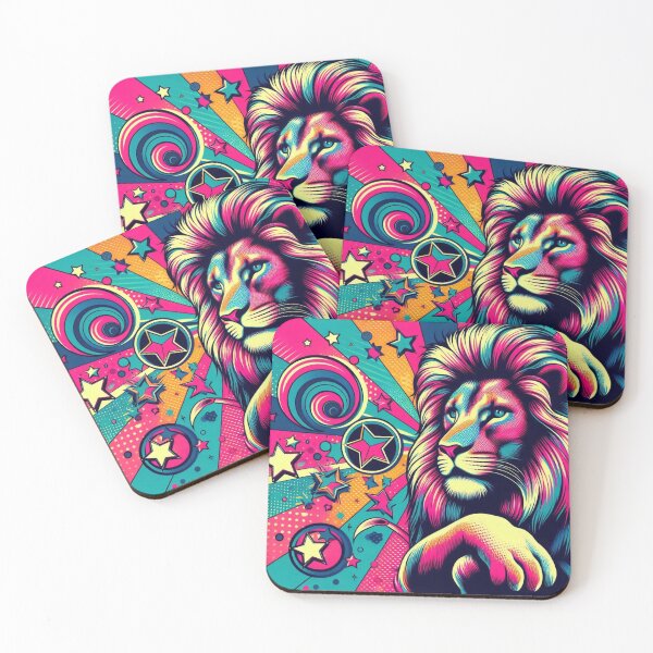 Item preview, Colorful pop art style lion  designed and sold by Dogandesighn.