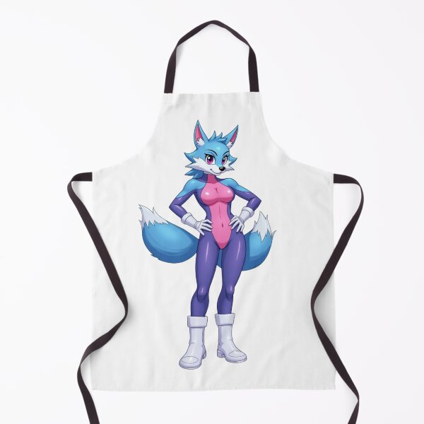 Item preview, Krystal Star Fox Fanart Sticker – Retro Furry Anime Character designed and sold by ArtbyDalliesAI.