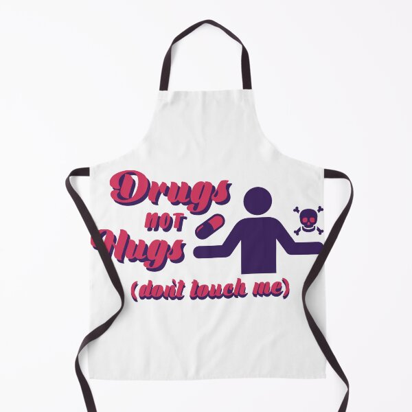 Item preview, Drugs Not Hugs Dont Touch Me funny Sayings Quote Street, Sarcastic Humor dark pink purple designed and sold by SomniferumWars.