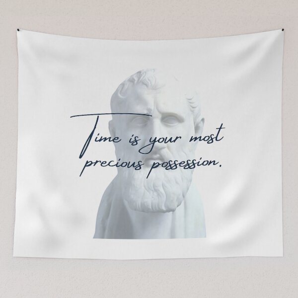Item preview, Time is your most precious possession by Stoic Philosopher Zeno of Citium  designed and sold by LexaArtworks.