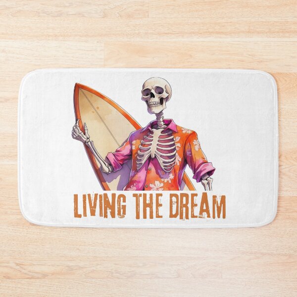 Item preview,  Summer Vibes,  Surf Board Skleton, Surfing Skeleton designed and sold by KolorellaS.