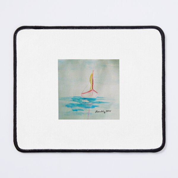 Item preview, Petite Pink Sailboat on the ocean blue designed and sold by GwendolynLee.