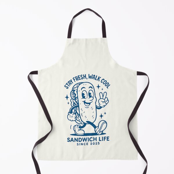 Item preview, Cool Sandwich – Blue Retro Line Art designed and sold by HoopeStylee.