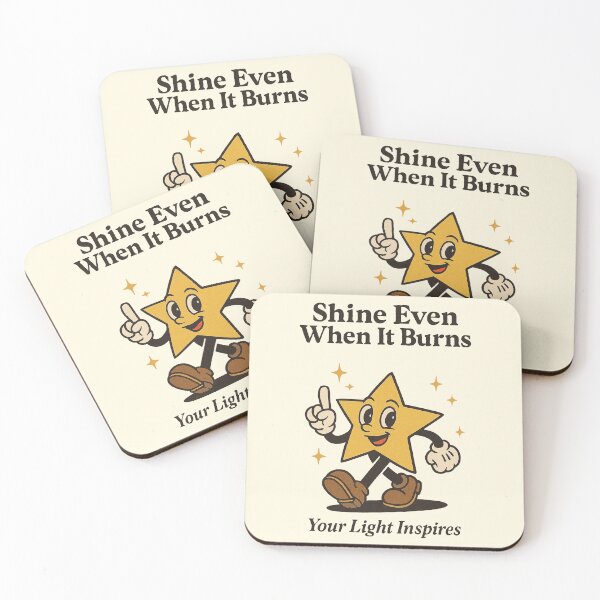 Item preview, Shine Even When It Burns – Motivational Cartoon Star Design designed and sold by HoopeStylee.
