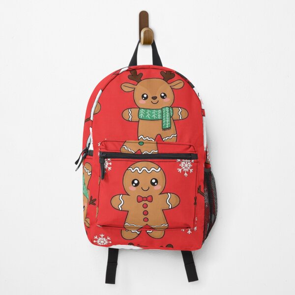 Item preview, Cute Christmas Pattern - Kawaii Gingerbread, Reindeer & Snowflakes designed and sold by StickyGuys.