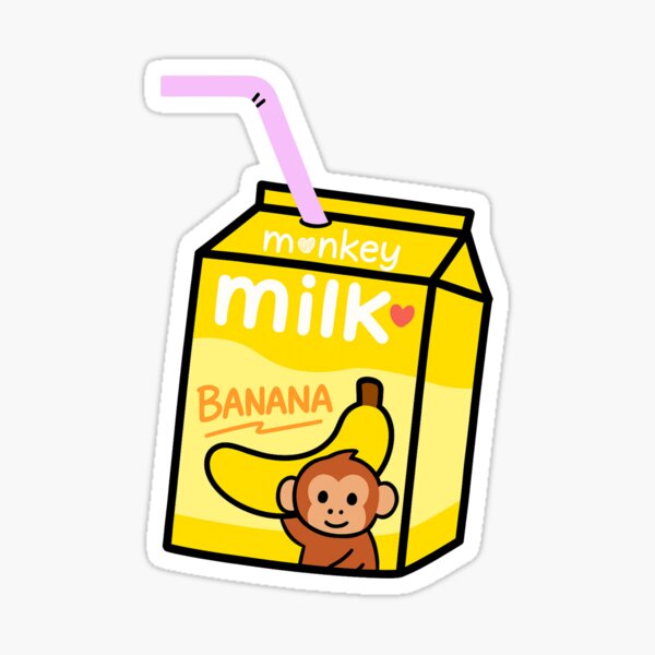 Item preview, Monkey Milk Banana Drink Carton Design designed and sold by Fairy Ink.