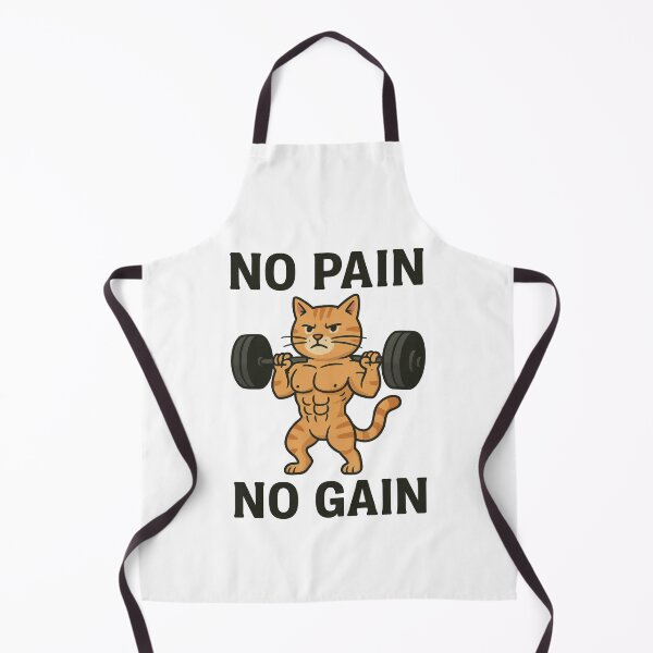 Item preview, No Pain No Gain – Buff Cat Weightlifting Funny Gym Design designed and sold by Enea Kelo.