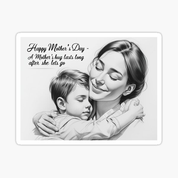 Item preview, Elegant Pencil Drawing Celebrating Mother’s Day designed and sold by ghanog.