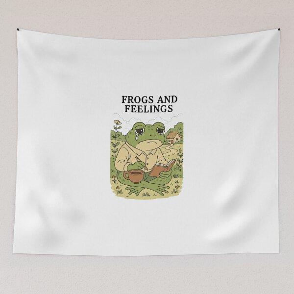 Item preview, Frogs and Feelings - Cute Cottagecore Frog designed and sold by Infinirish.