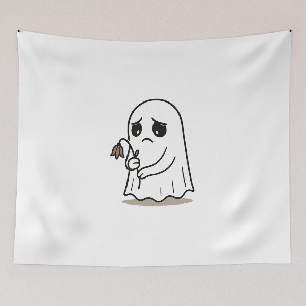 Item preview, Sad Ghost Flower Shirt – Soft Goth Halloween Aesthetic designed and sold by Infinirish.